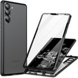 Чехол для Samsung Galaxy S23 Plus, Magnetic Dual Glass, чёрный
