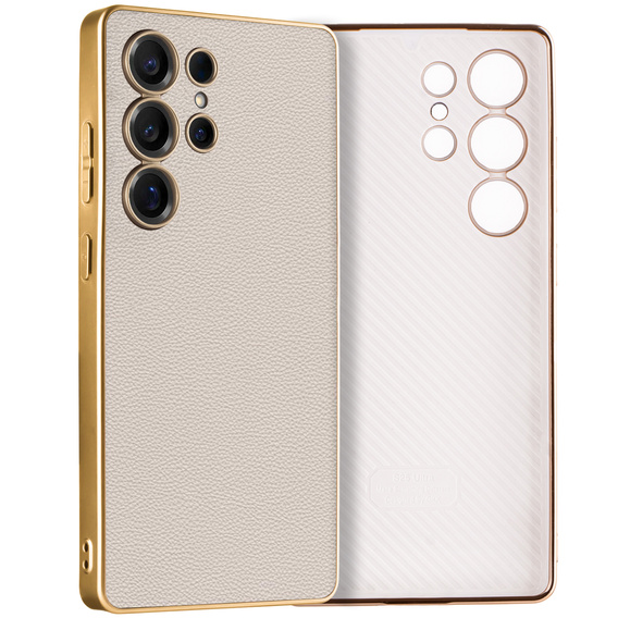 Чехол до Samsung Galaxy S25 Ultra, GKK Leather, титановый серый