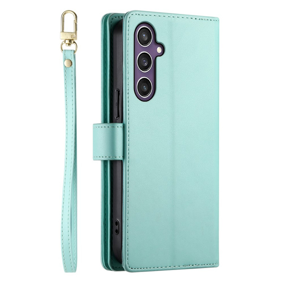 Чохол-книжка для Samsung Galaxy S25+ Plus, Wallet Zipper Pocket, зелений