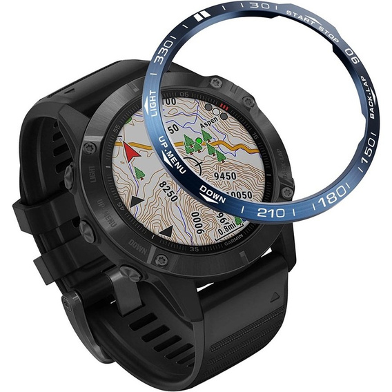 Накладка на безель для Garmin Fenix 6 / 6 Pro / 6 Sapphire,  Blue/White