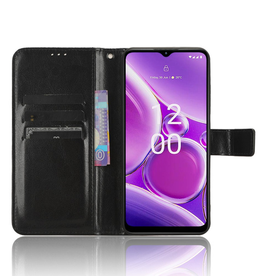 Футляр з клапаном для Nokia G42, Crazy Horse Wallet, чорний