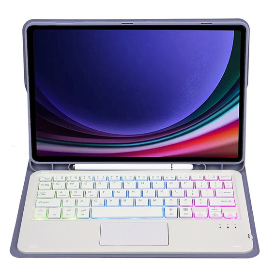 Чохол + клавіатура Samsung Galaxy Tab A9+, with touchpad, світло-блакитний