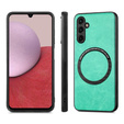 Чехол до Samsung Galaxy A14 5G, Leather Hybrid MagSafe, зелёный