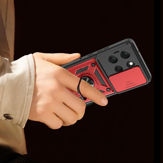 Чохол NOX Camera Slide Motorola Moto G86 5G, CamShield Slide, червоний