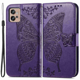 Чохол-книжка для Motorola Moto G32, Butterfly, фіолетовий
