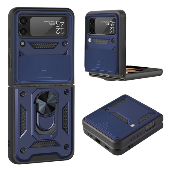 Чехол NOX Camera Slide Samsung Galaxy Z Flip3 5G, CamShield Slide, синий