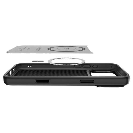 Чохол Spigen Enzo Aramid MagSafe для iPhone 17 Pro, карбоновий чорний