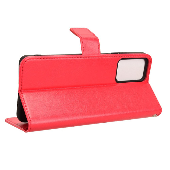 Откидной чехол для Motorola Moto G24 / G24 Power / G04, Crazy Horse Wallet, красный