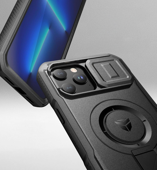 Броньований чохол для iPhone 15, Dexnor CamProtect MagSafe, зелений (Дві рамки)