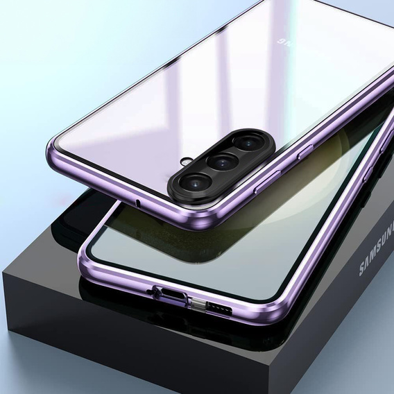 Чехол для Samsung Galaxy A36, Magnetic Dual Glass, фиолетовый