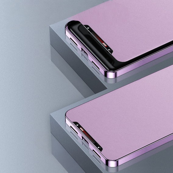 Кожаный чехол для Samsung Galaxy S24 Ultra, с защитой камеры, для MagSafe, фиолетовый