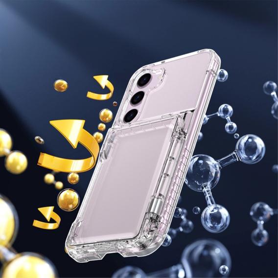 Чехол для Samsung Galaxy S23, Card Holder Kickstand, прозрачный