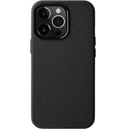 Чохол MELKCO для iPhone 15 Pro, шкіра для MagSafe, чорний