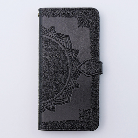 Чохол-книжка для Motorola Moto G54 5G, Mandala, чорний