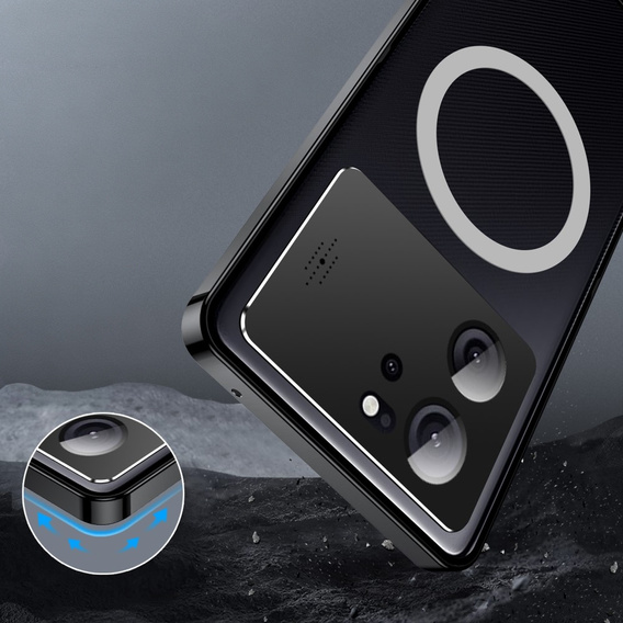 Захисний чохол для камери Xiaomi 13T / 13T Pro, CamShield MagSafe, прозорий / чорний