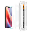 Загартоване скло Spigen для iPhone 17 / 17 Pro / 16 Pro, Glas.TR EZ Fit (2 шт.)
