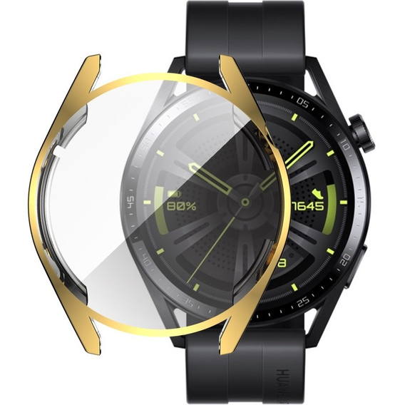 Чехол 2в1 с защитой экрана для часов Huawei Watch GT 3 46mm, Gold