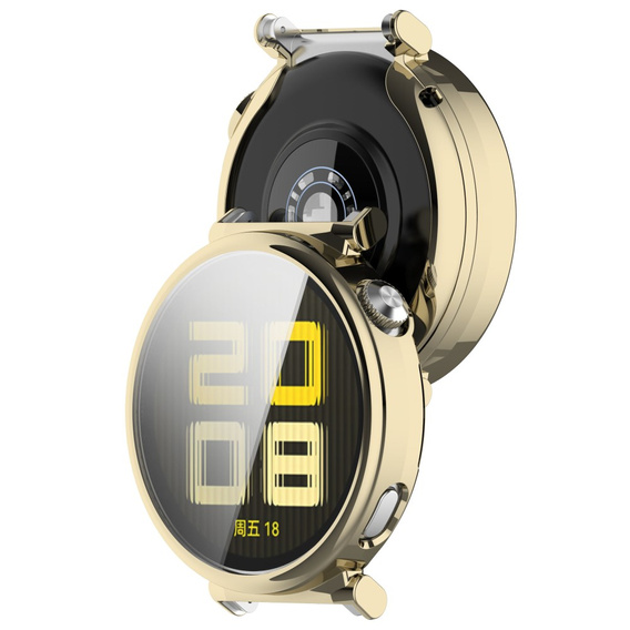 Чехол 2 в 1 с защитой экрана для Huawei Watch GT 5 Pro 42mm, золотой