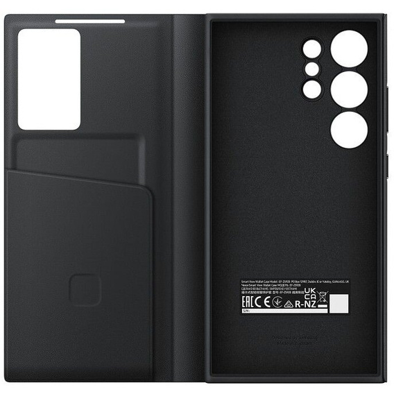 Оригинальный чехол Samsung для Galaxy S24 Ultra, S View Wallet Cover, чёрный