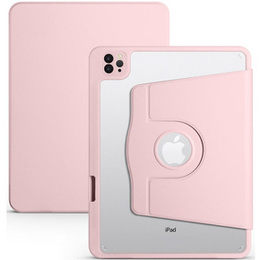 Чехол для iPad Pro 11" 2022/2021/2020 (4/3/2 gen.), с местом для стилуса, поворачивающийся на 360°, розовый