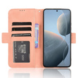 Откидной чехол для Xiaomi Poco F6 Pro, Card Slot, розовый
