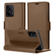 Чохол для Motorola Moto G24 Power, ERBORD Glossy Litchi, гаманець з клапаном, коричневий