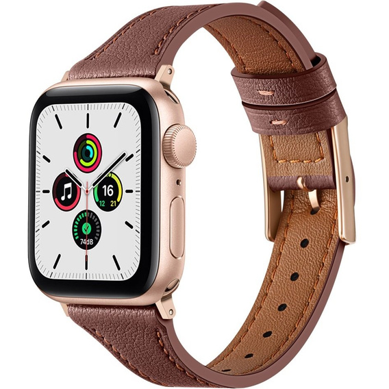 Кожаный ремешок для часов 1/2/3/4/5/6/7/8/SE 38/40/41mm, Brown