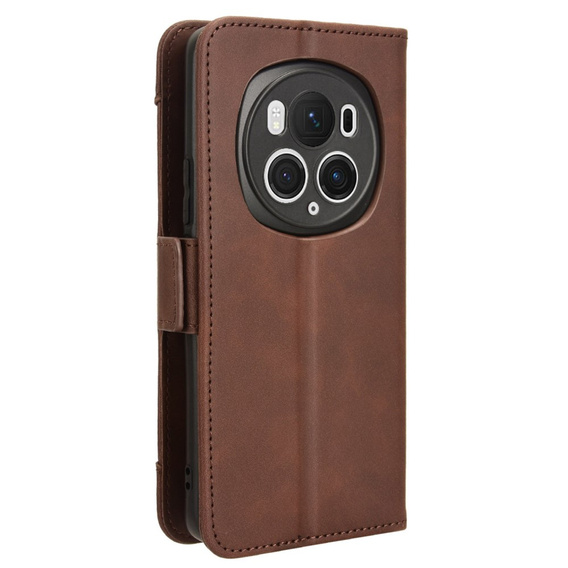 Откидной чехол для Honor Magic 6 Pro 5G, Card Slot, коричневый