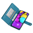 Откидной чехол для iPhone 16, Wallet Zipper Pocket, синий
