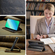 Откидной чехол для Samsung Galaxy S23, ERBORD Waxy Wallet, коричневый