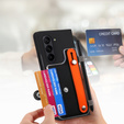 Чохол для Samsung Galaxy Z Fold 5 5G, з підставкою, склом та стилусом, шкіряний, чорний