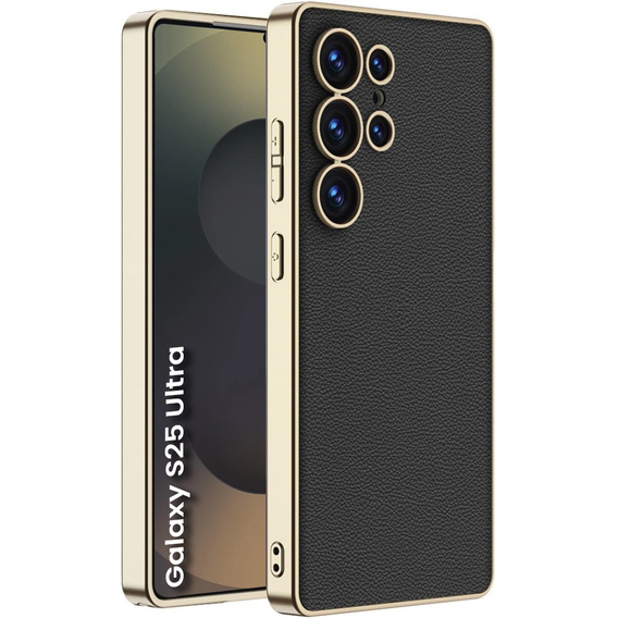 Чехол до Samsung Galaxy S25 Ultra, GKK Leather, чёрный