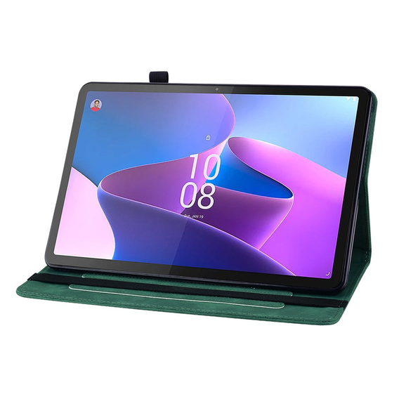 Чехол до Lenovo Tab P11 Gen 2, Wallet Pen Slot, зелёный