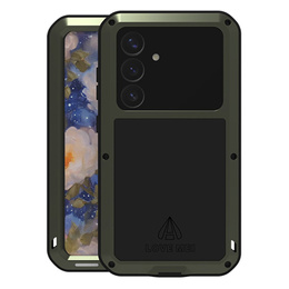 Чехол Love Mei до Samsung Galaxy S25, armored with glass, зелёный