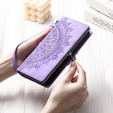 Откидной чехол для Xiaomi Redmi Note 13 Pro 4G / Xiaomi Redmi Note 14S / Xiaomi Poco M6 Pro 4G, Mandala, фиолетовый