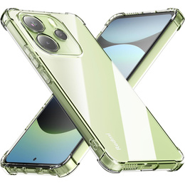 Чехол до Xiaomi Redmi Note 14 4G, Dropproof, прозрачный