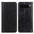 Чехол с клапаном для Google Pixel 10 Pro XL / 9 Pro XL, с карманом, кожа, черный