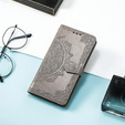 Откидной чехол для Xiaomi Redmi 13, Mandala, серый