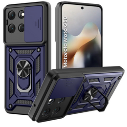 Бронированный чехол для Motorola Moto G56 5G, CamShield Slide, синий