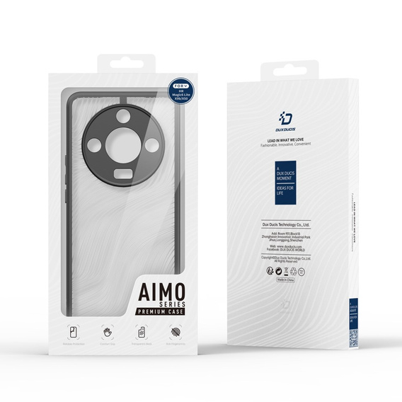 Чехол DuxDucis для Honor Magic 6 Lite 5G, Aimo case, прозрачный / черный