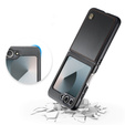 Чохол для Samsung Galaxy Z Flip7 FE / Z Flip6, CASE Litchi Leather, чорний