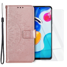 Чехол Wallet до Xiaomi Redmi Note 11/11S, Mandala, Pink