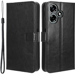 Футляр з клапаном для Infinix Hot 30, Crazy Horse Wallet, чорний