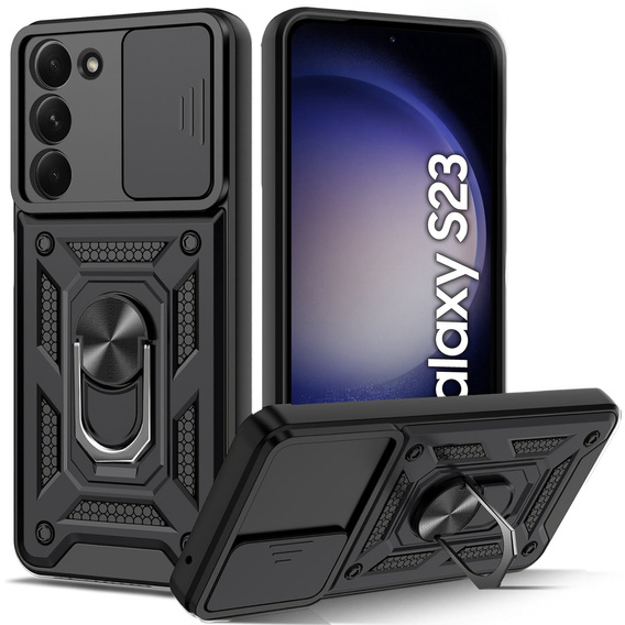 Чехол NOX Camera Slide Samsung Galaxy S23, CamShield Slide, чёрный