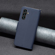Откидной чехол для Samsung Galaxy A15, Wallet Litchi Leather, синий + 9H стекло 