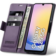 Чехол для Samsung Galaxy A25 5G, ERBORD Glossy Litchi, кошелек с клапаном, фиолетовый