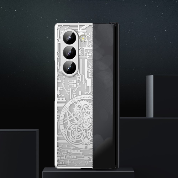 Чехол для Samsung Galaxy Z Fold6 5G, Mechanical Legend, серебряный