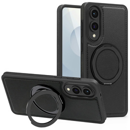 Чехол для Realme 12 Pro 5G / 12 Pro+ 5G, Leather Kickstand Ring, чёрный