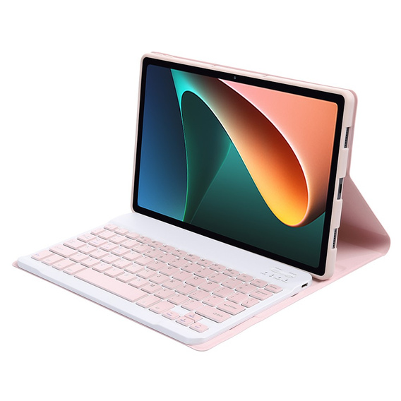 Чехол + клавиатура Xiaomi Pad 5/5 Pro, розовый rose gold