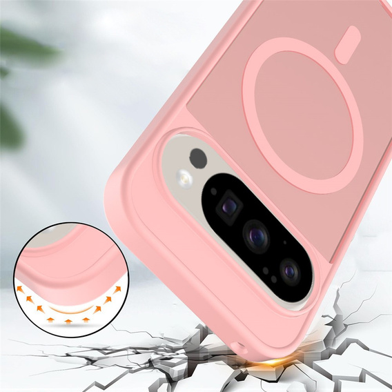 Матовий чохол для Google Pixel 10 / 10 Pro, для MagSafe, напівпрозорий рожевий